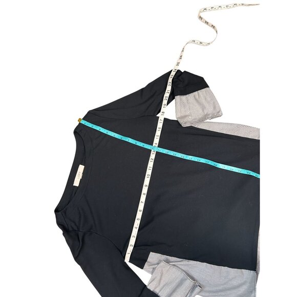 Loft Womens Mixed Media Sweater Blouse Size S Preppy Sloanie Academia - Picture 10 of 11